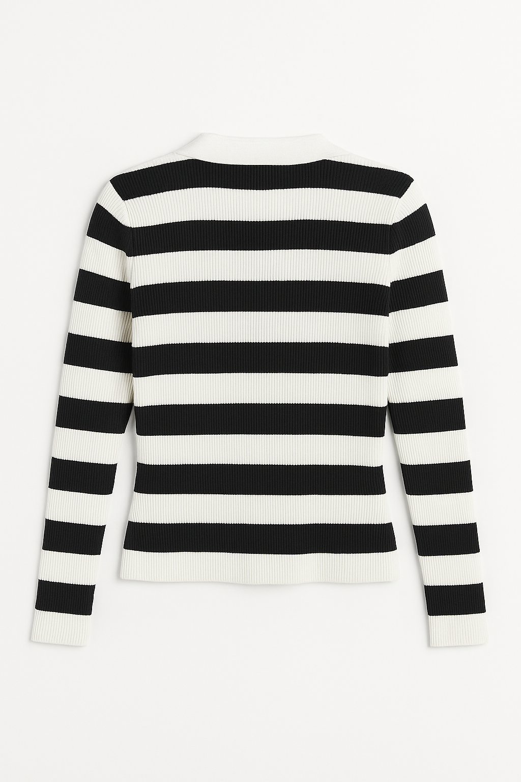 Suéteres Para Mujer Cuello V Tipo Polo De Rayas O53206 Unico