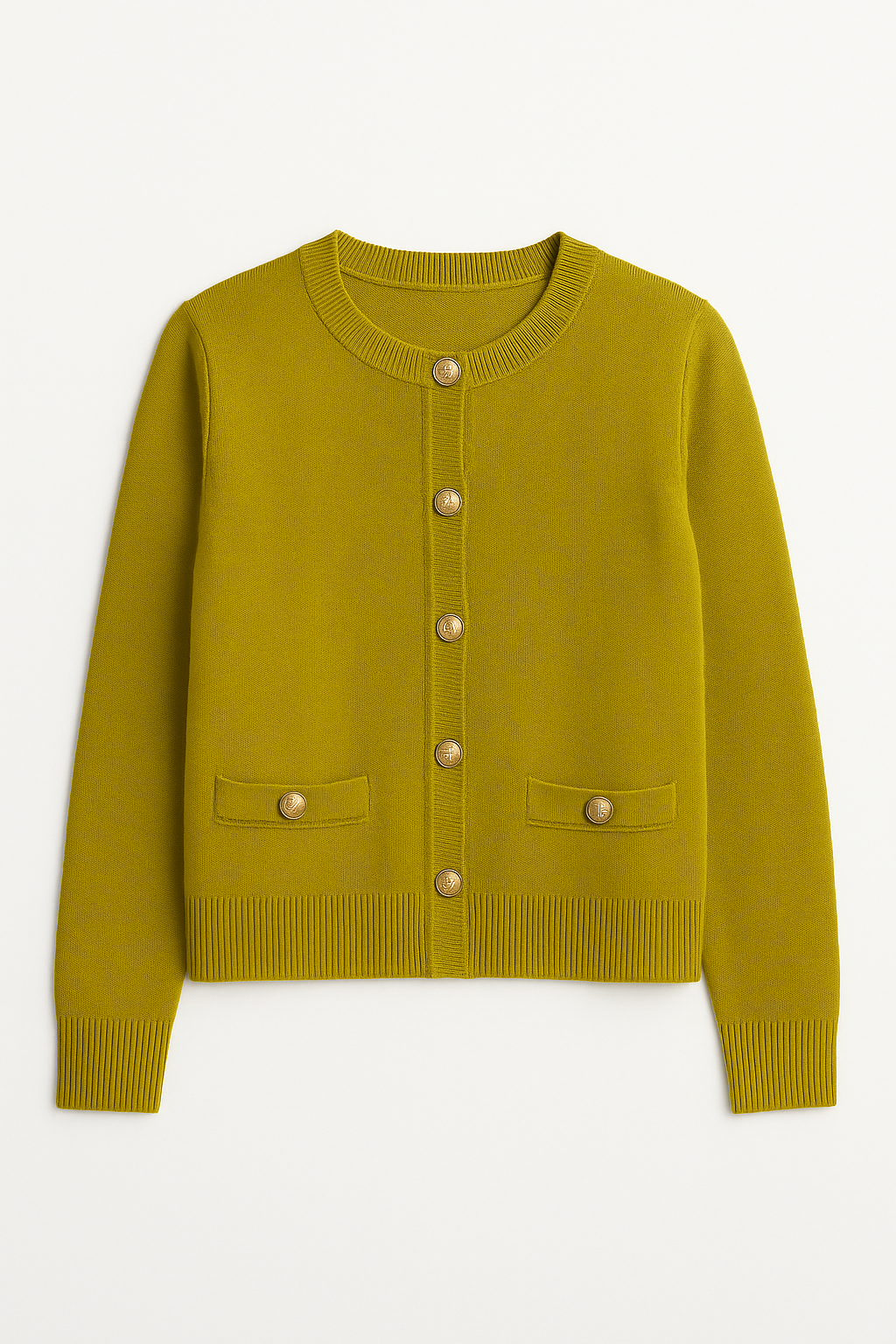 Suéteres Para Mujer Tejido Con Botones O53207 Verde