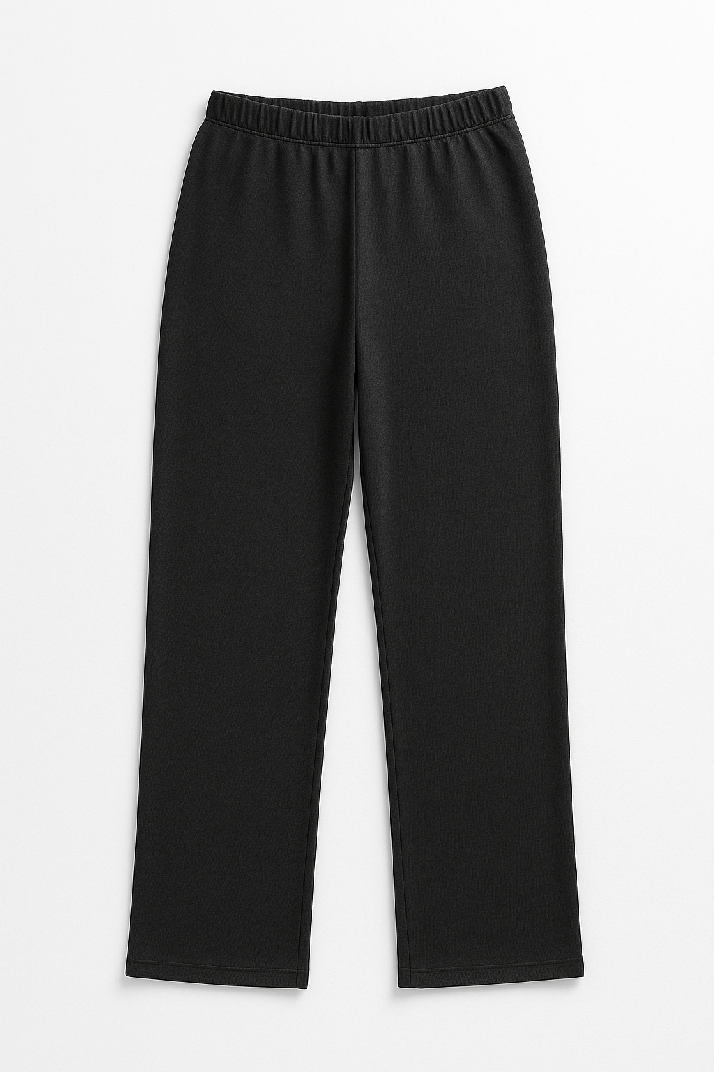 Pantalones Para Mujer Básico Suave Tejido Ligero W53122 Negro