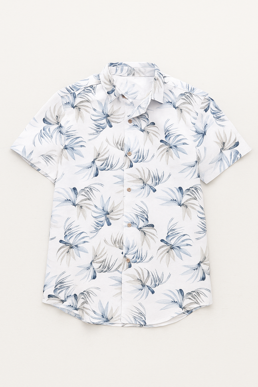 Camisas Para Hombre Estilo Lino B51366 Blanco