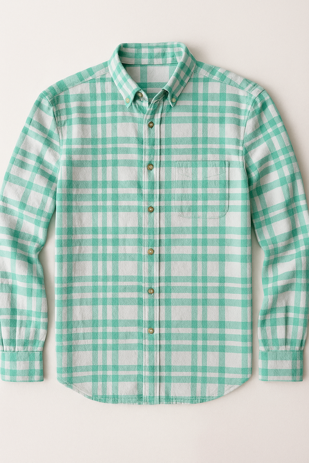 Camisas Para Hombre Regular Fit Oxford B51116 Verde