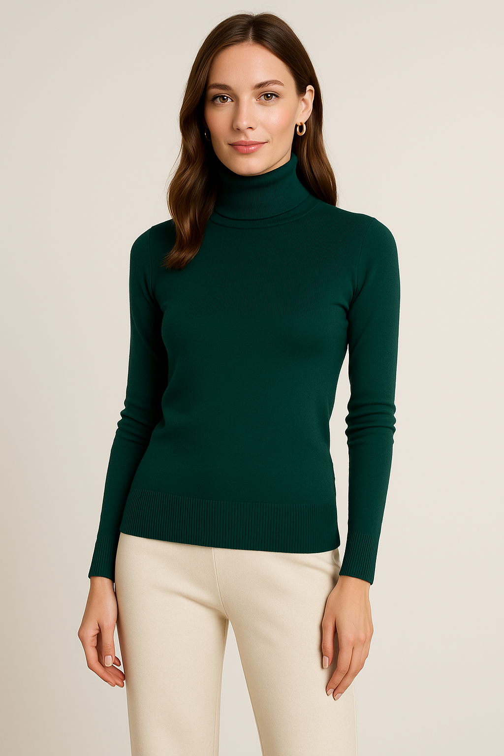 Sueteres Para Mujer Basico Cuello De Tortuga O43203 Verde