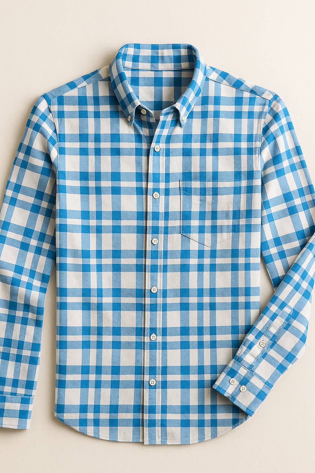 Camisas Para Hombre Regular Fit Oxford B51116 Azul