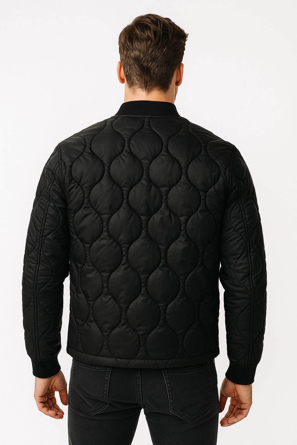 Chamarras Para Hombre De Invierno Estilo Acolchado D45303 Negro