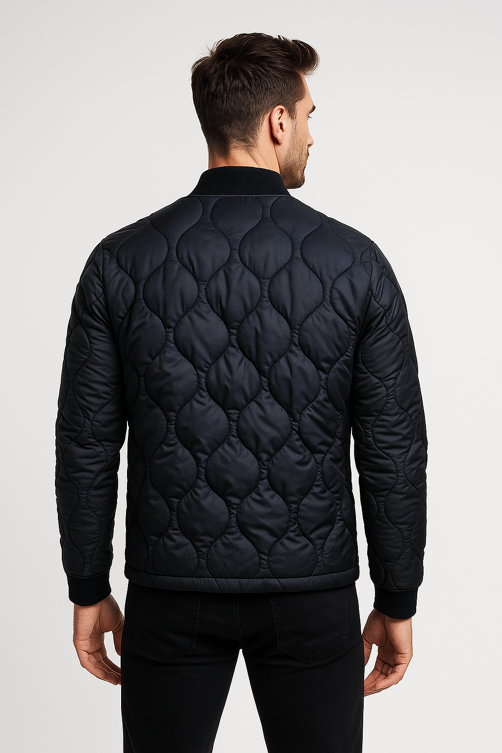 Chamarras Para Hombre De Invierno Estilo Acolchado D45303 Marino