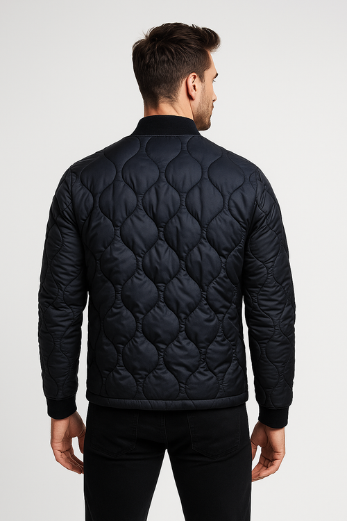 Chamarras Para Hombre De Invierno Estilo Acolchado D45303 Marino