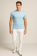 Playeras Para Hombre Cuello Redondo Basica APCR Aqua