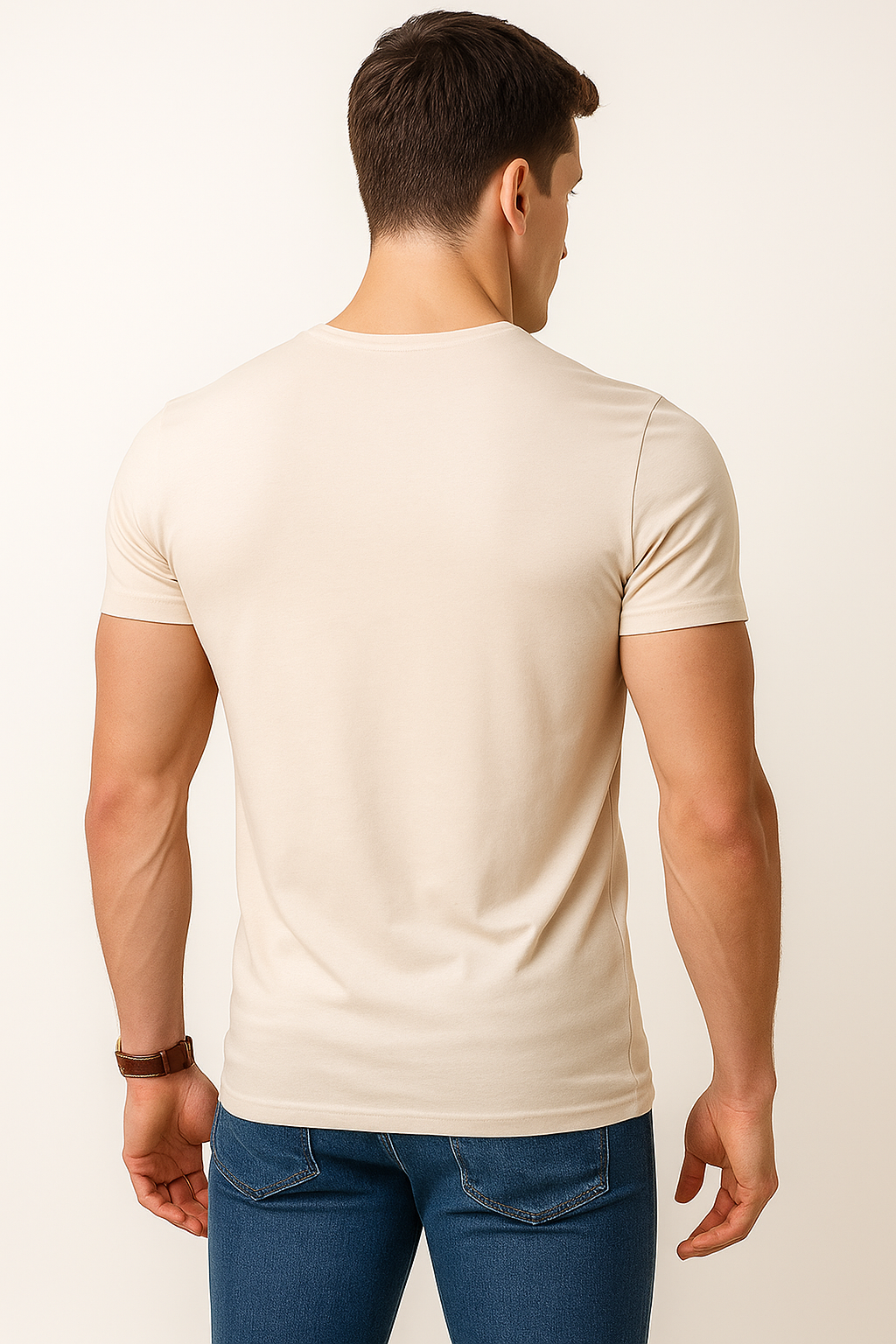 Playeras Para Hombre Cuello Redondo Basica APCR Arena