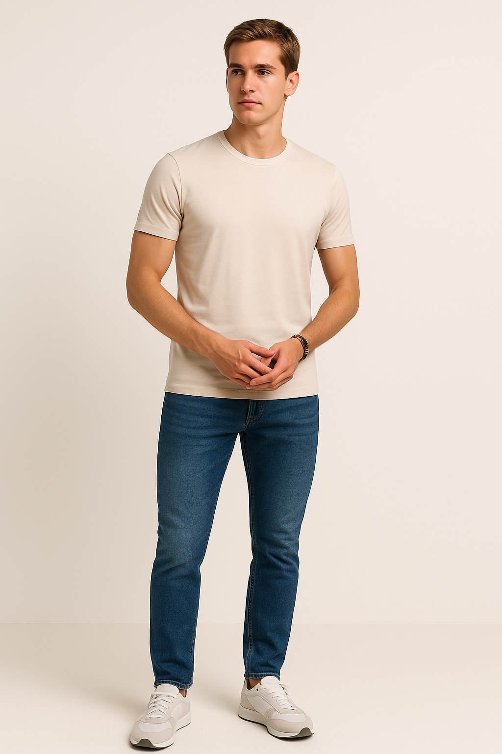 Playeras Para Hombre Cuello Redondo Basica APCR Arena