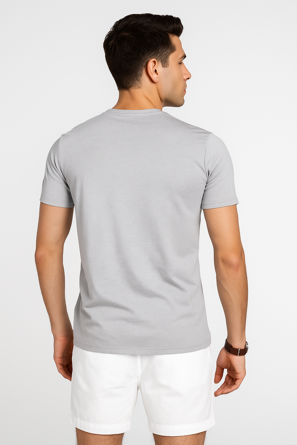 Playeras Para Hombre Cuello Redondo Basica APCR Gris