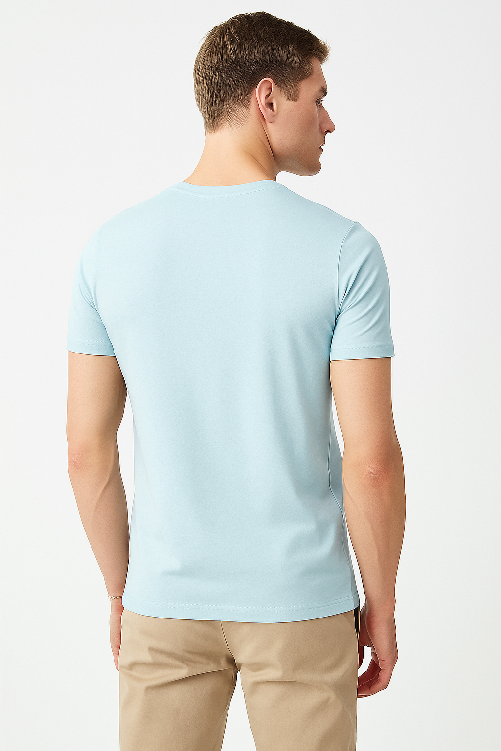 Playeras Para Hombre Cuello Redondo Basica APCR Menta