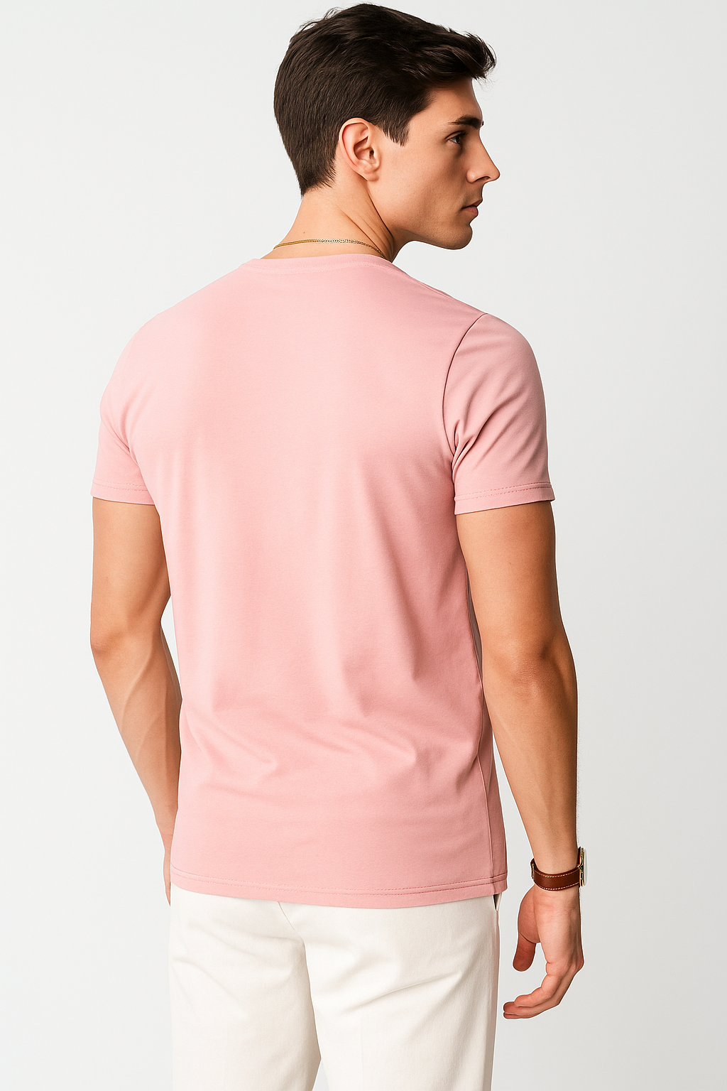 Playeras Para Hombre Cuello Redondo Basica APCR Palo rosa