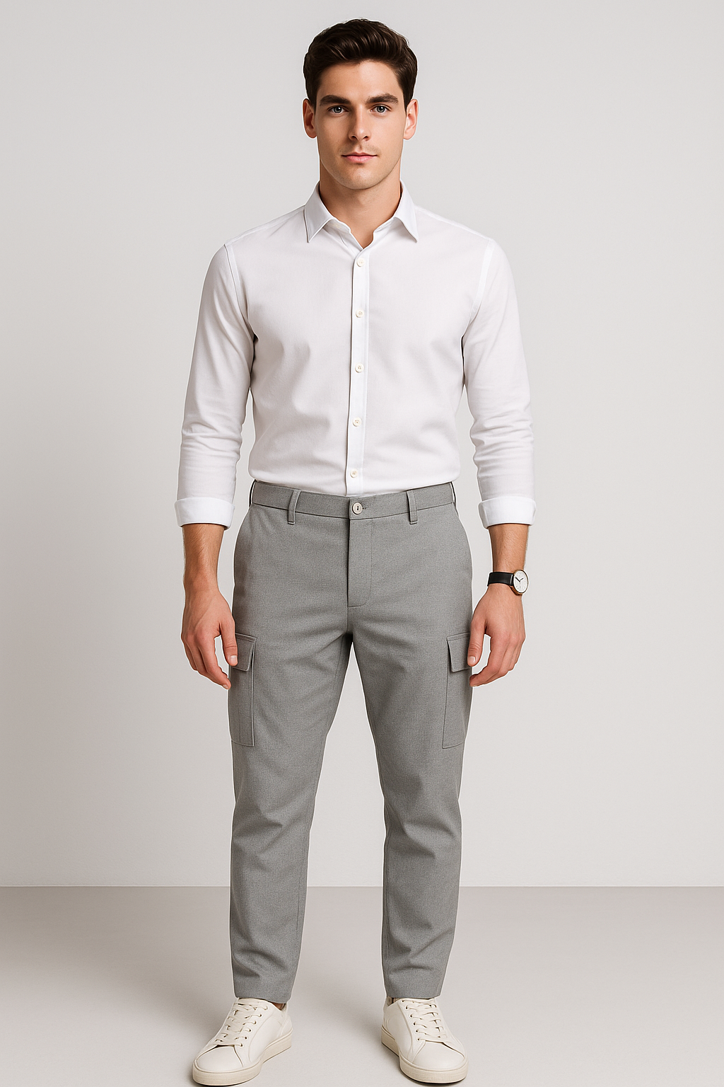 Pantalones Para Hombre Cargo Stretch G45302 Jaspe