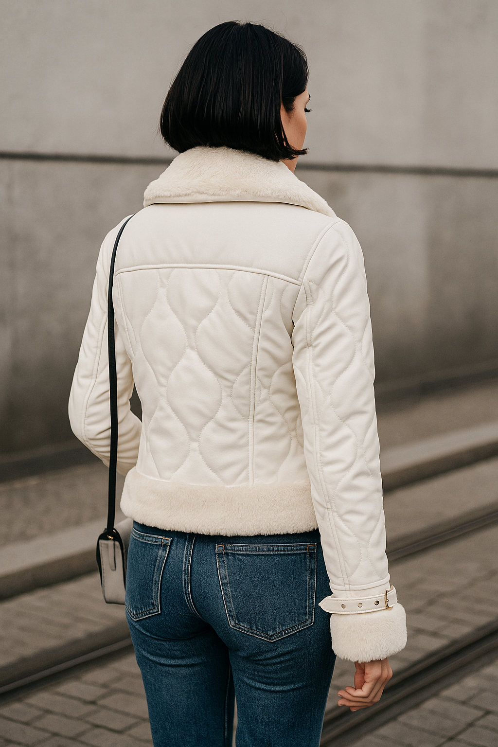 Chamarras Para Mujer Acolchada Con Peluche Q43203 Crema