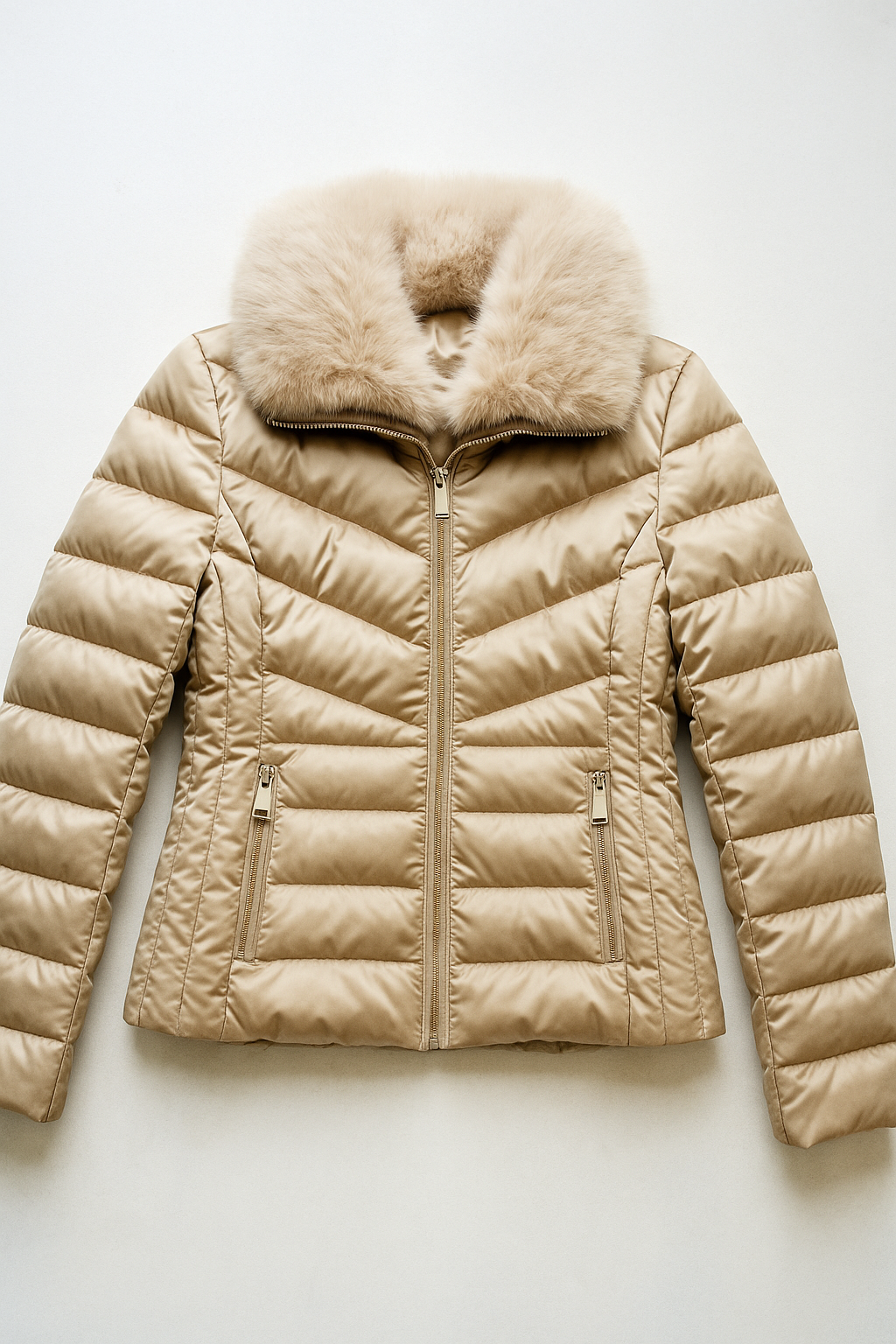 Chamarras Para Mujer Brillo Suave Acolchada Con Peluche Q43205 Dorado