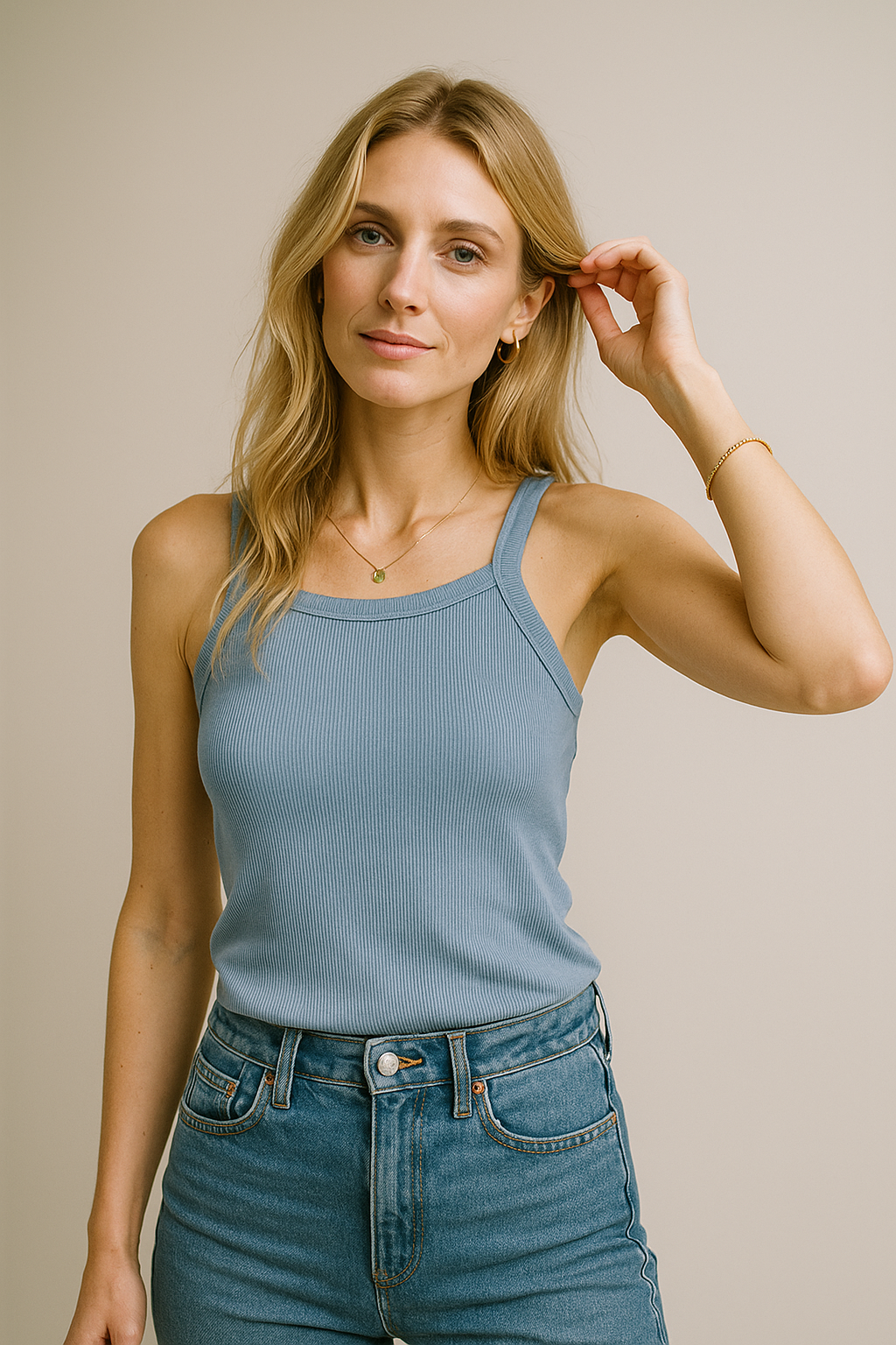 Blusas Para Mujer Tank Top N51140 Azul