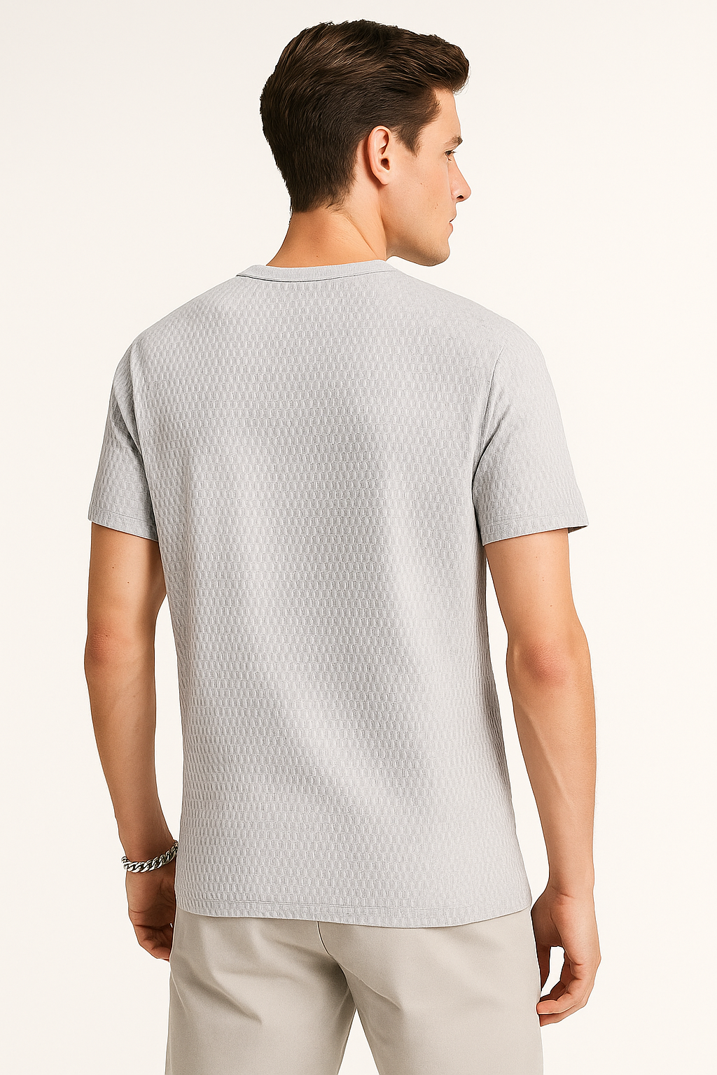 Playeras Para Hombre Con Textura A51305 Gris