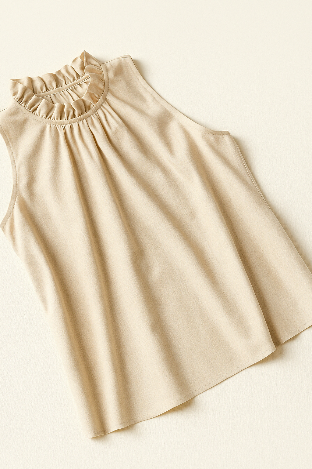 Blusas Para Mujer Tipo Lino Sin Mangas N51150 Arena