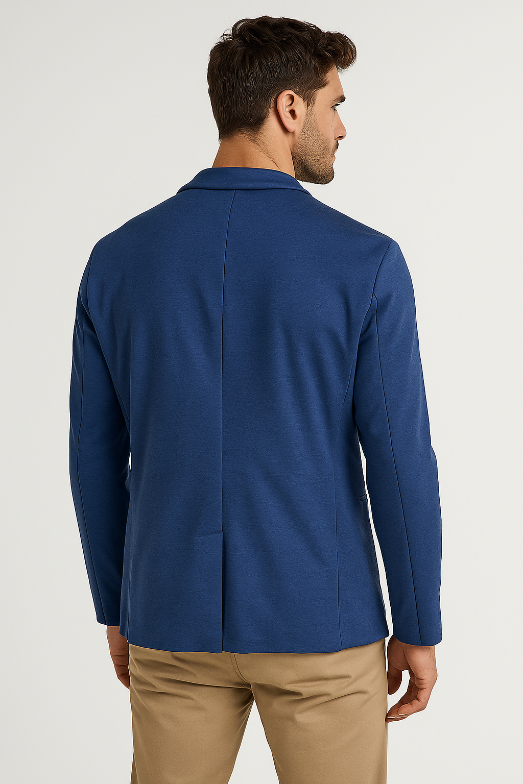 Sacos Para Hombre Liso De Punto FFILATY Azul