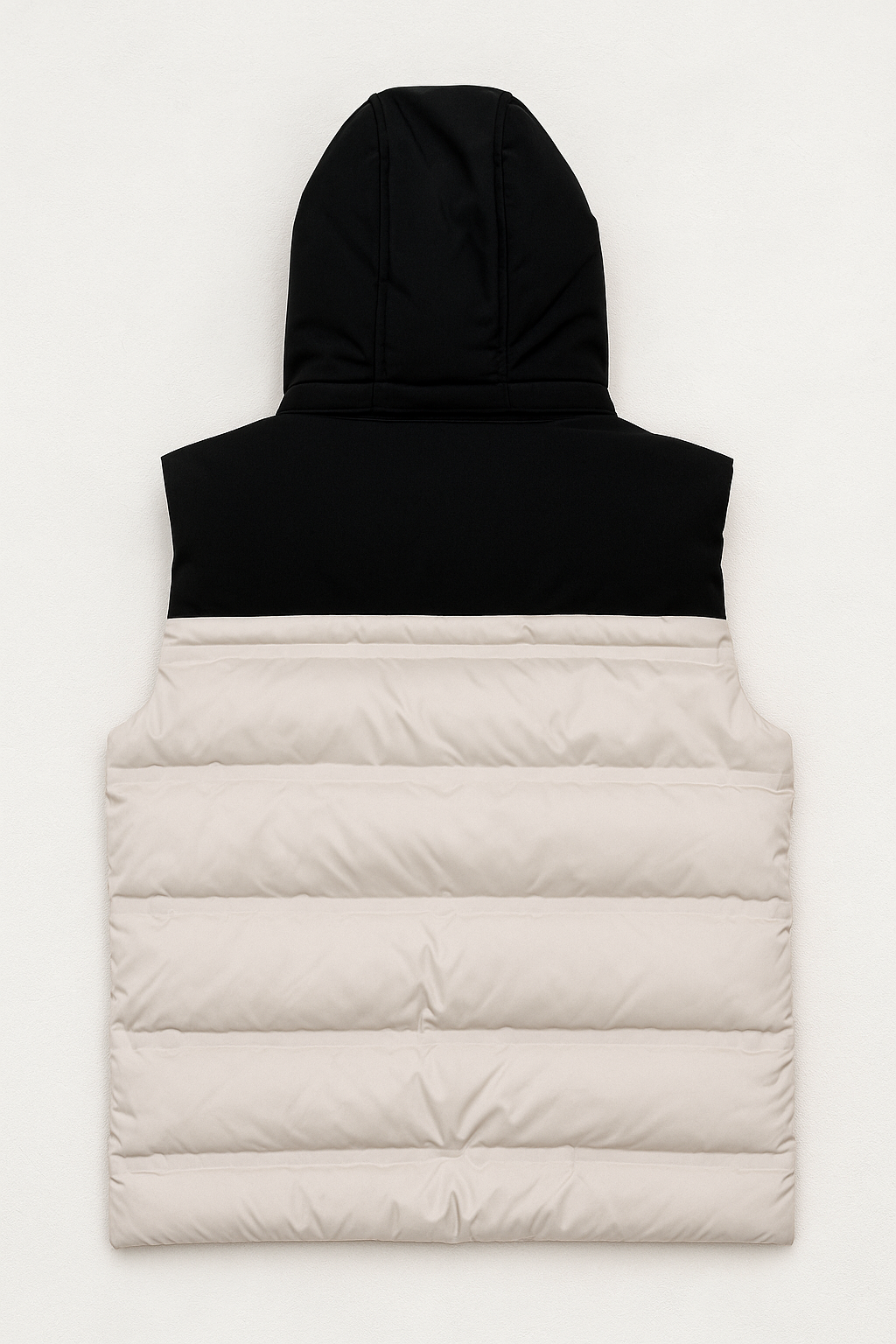 Chalecos Para Hombre Tipo Puffer Con Capucha H45305 Blanco