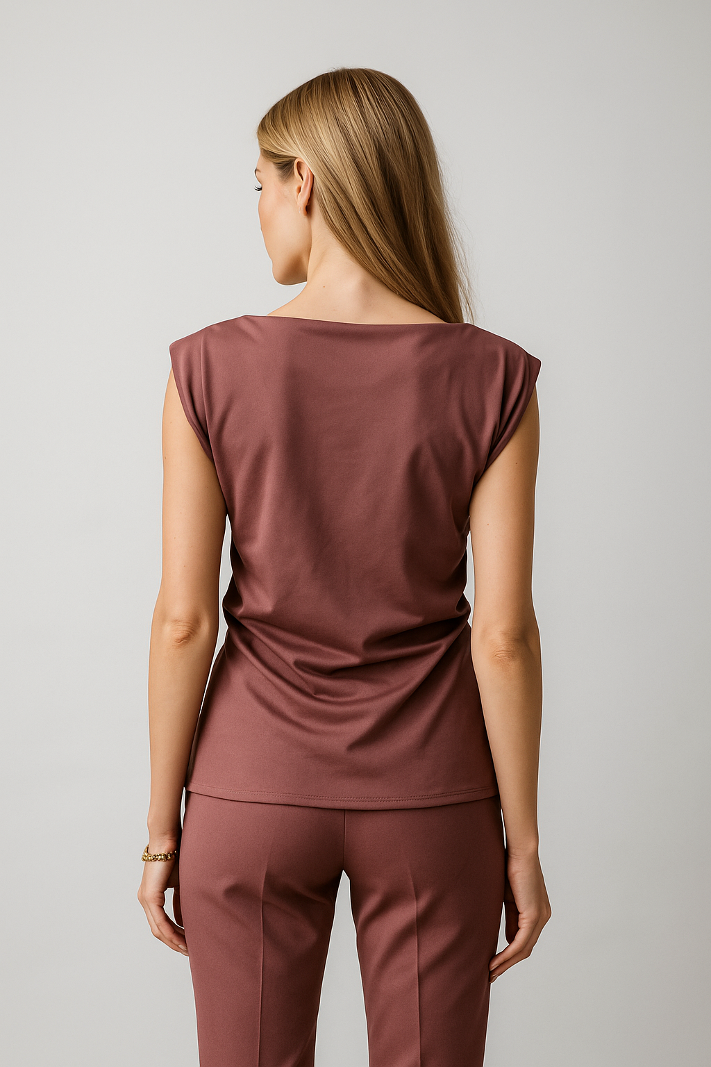 Blusas Para Mujer Asimétrico Hombros Estructurados N53131 Mauve