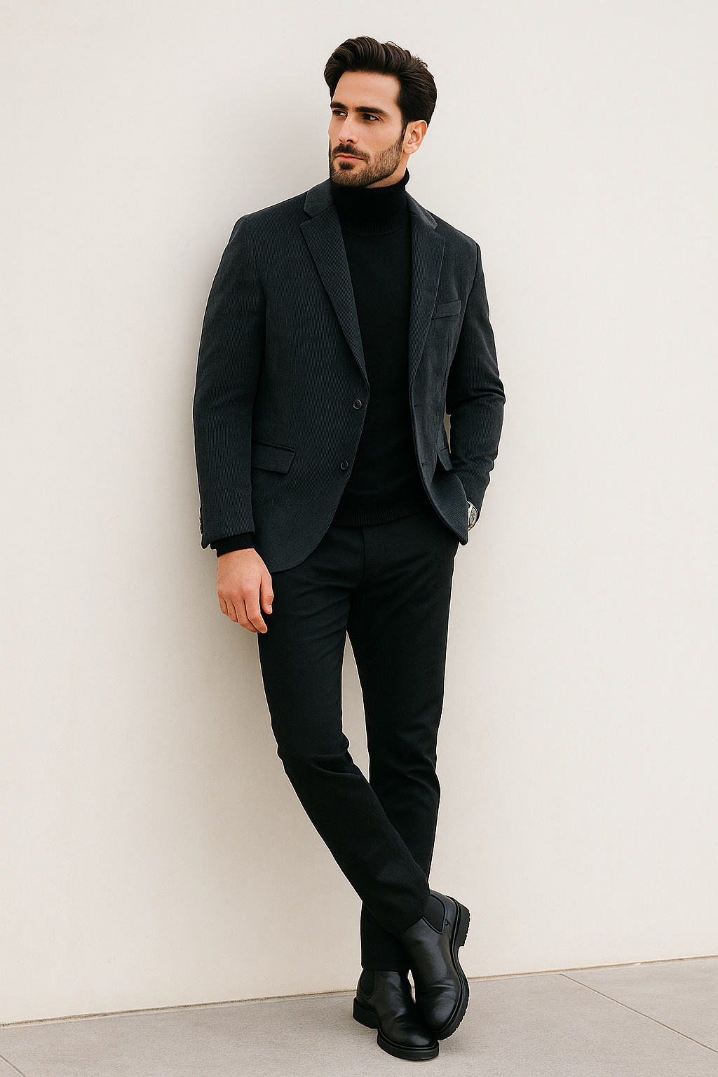 Sacos Para Hombre Tipo Pana FPANA Negro