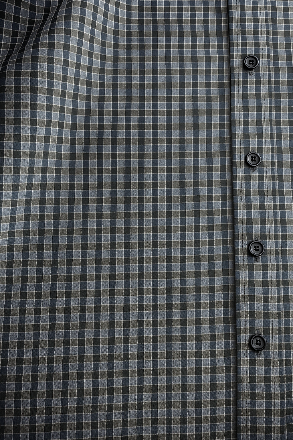 Camisas Para Hombre Cuadros Clásica Con Bolsillo B55209 Gris