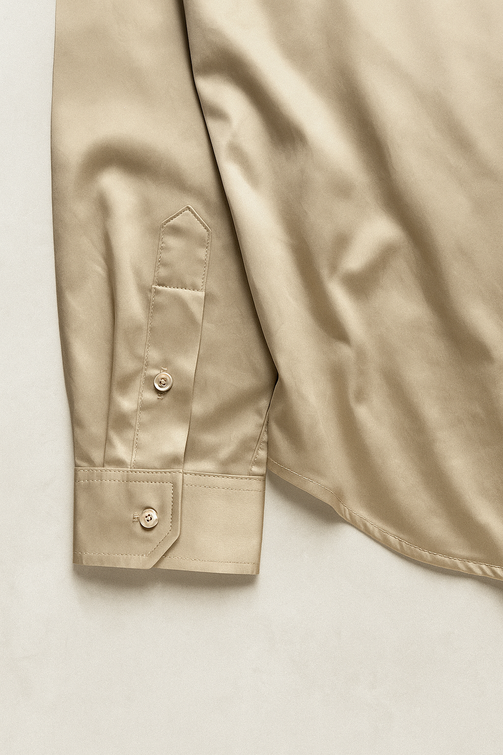 Camisas Para Hombre Satinada Stretch Formal BPOPSS Beige