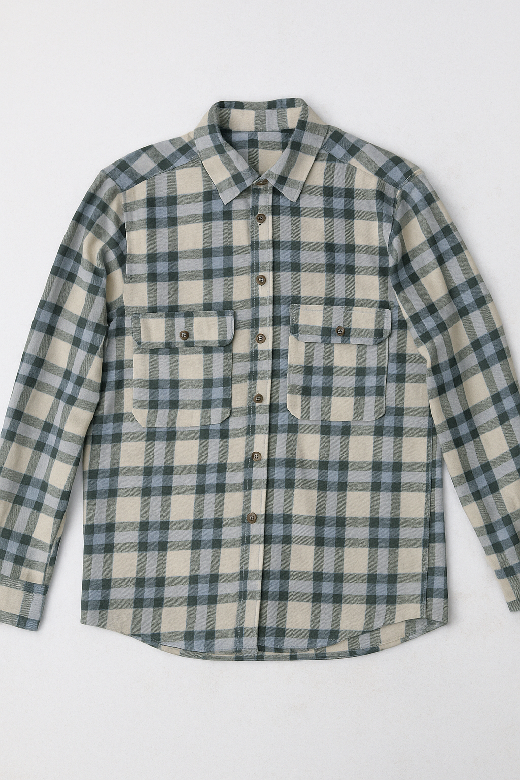 Camisolas Para Hombre Estilo Leñador B55129 Kaki