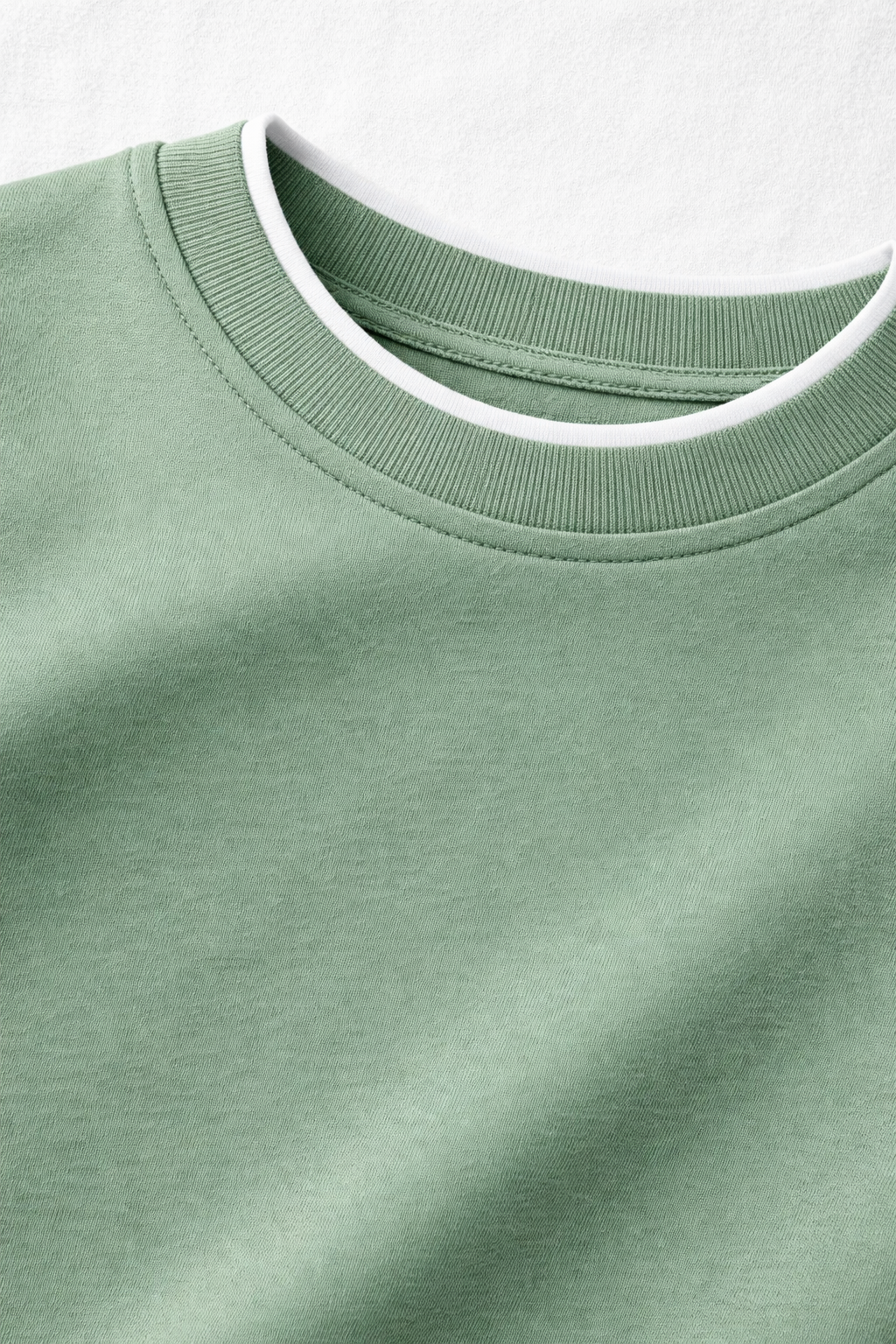 Playera para Hombre Cuello Redondo de Algodón Stretch A61402 Verde