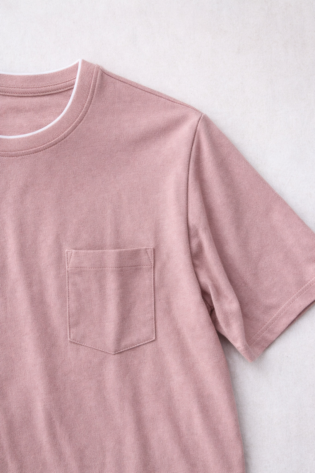 Playera para Hombre Cuello Redondo de Algodón Stretch A61402 Rosa