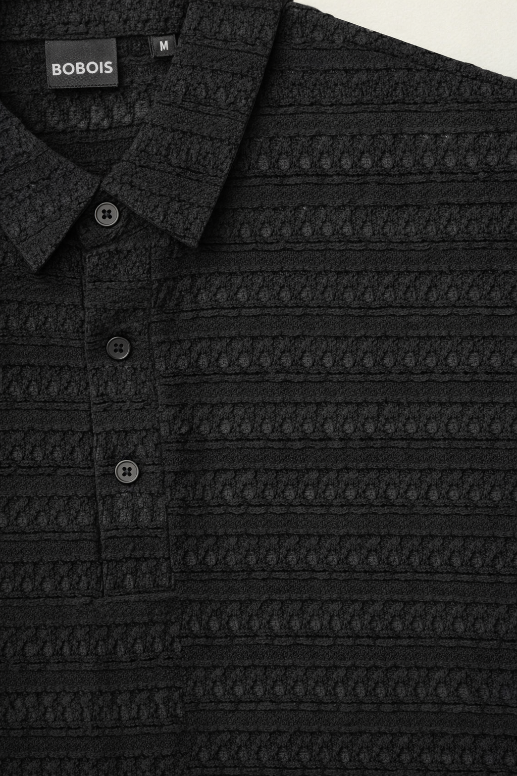 Playera Polo para Hombre Casual Jacquard Super Stretch A61420 Negro