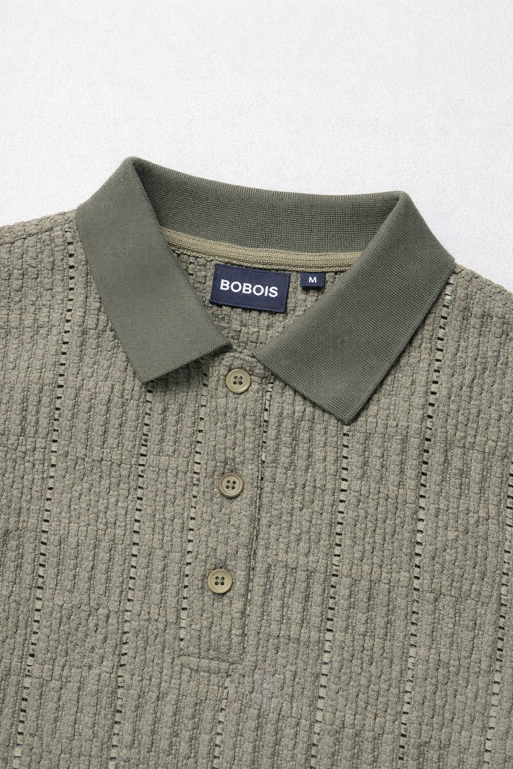 Playera Polo para Hombre Casual Jacquard Antiarrugas A61421 Olivo
