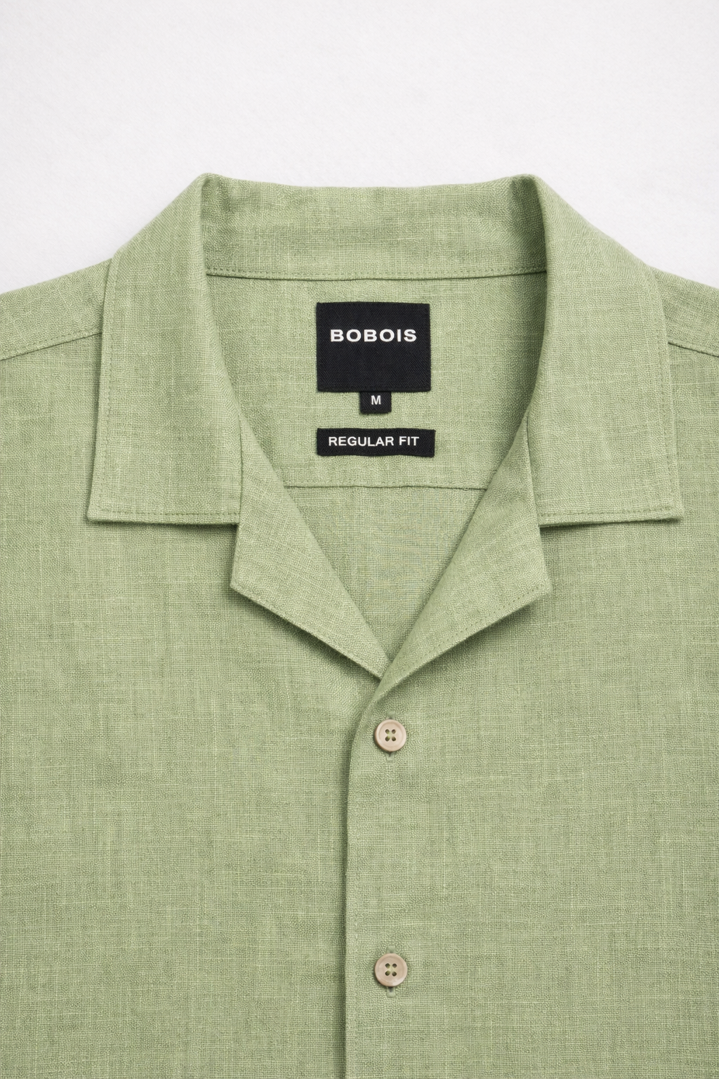 Camisas Para Hombre Tipo Lino Corte Relaxed Estilo Resort B61551 Olivo