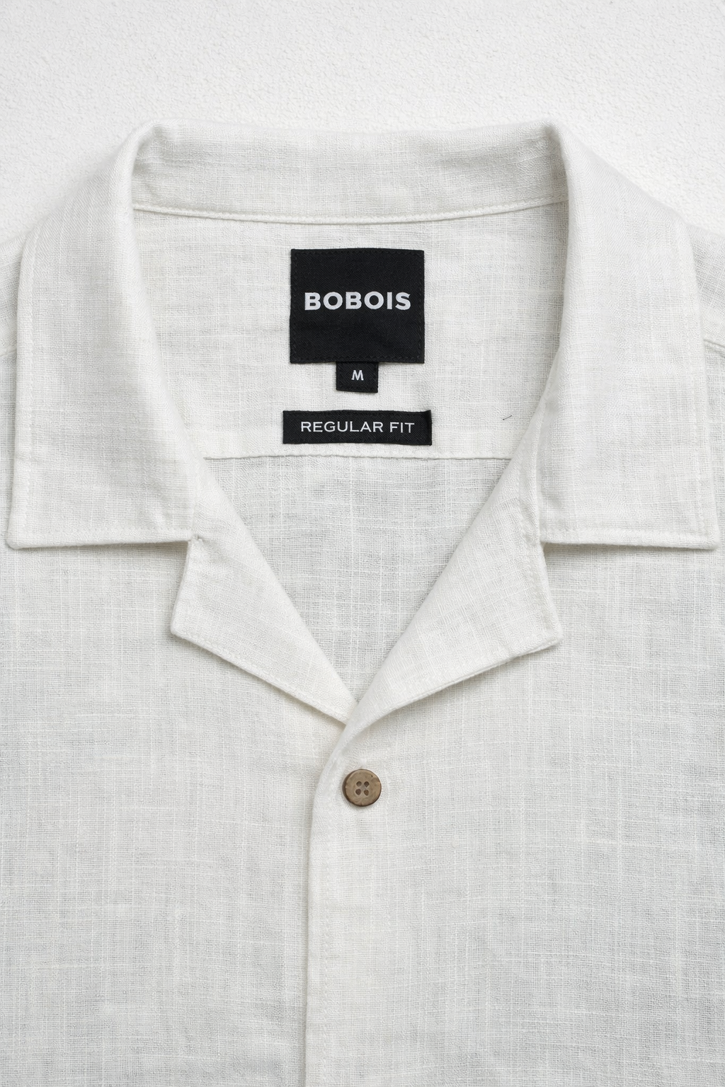 Camisas Para Hombre Tipo Lino Corte Relaxed Estilo Resort B61551 Blanco