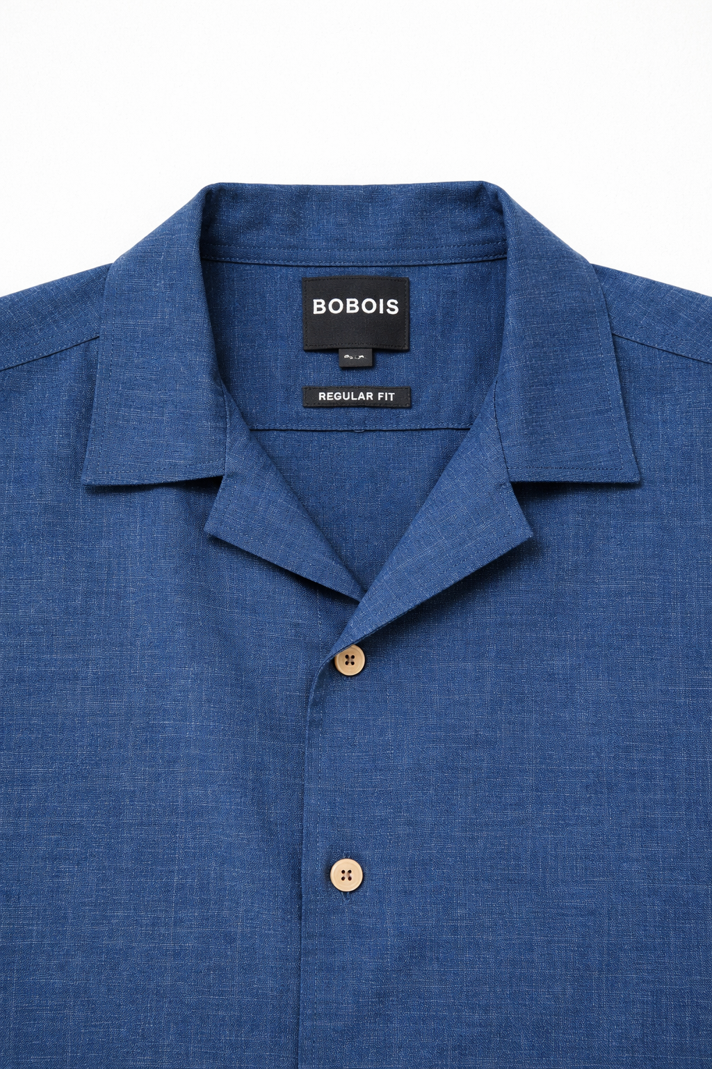 Camisas Para Hombre Tipo Lino Corte Relaxed Estilo Resort B61551 Indigo