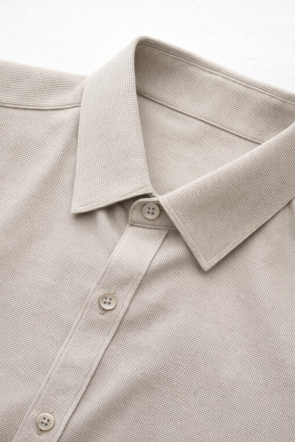 Camisa para Hombre Micropanal Antiarrugas B61403 Beige