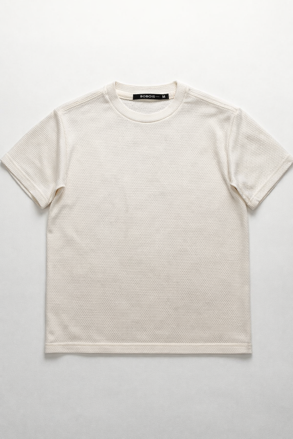 Playeras Para Hombre Jacquard Micro Bolitas A61306 Hueso