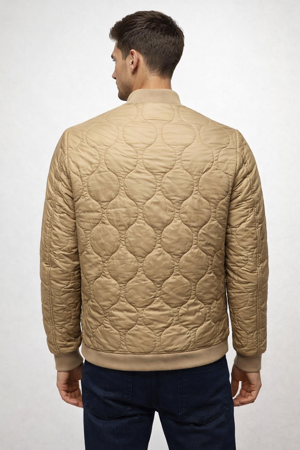 Chamarras Para Hombre De Invierno Estilo Acolchado D45303 Camel