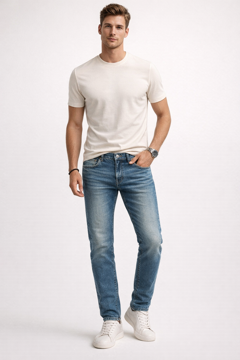 Jeans Para Hombre Mezclilla Slim Fit JSLIM Double Stone