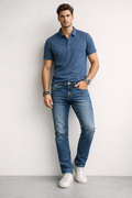 Jeans Para Hombre Mezclilla Slim Fit JSLIM Stone