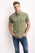 Camisas Para Hombre Relieve y Textura B61356 Olivo