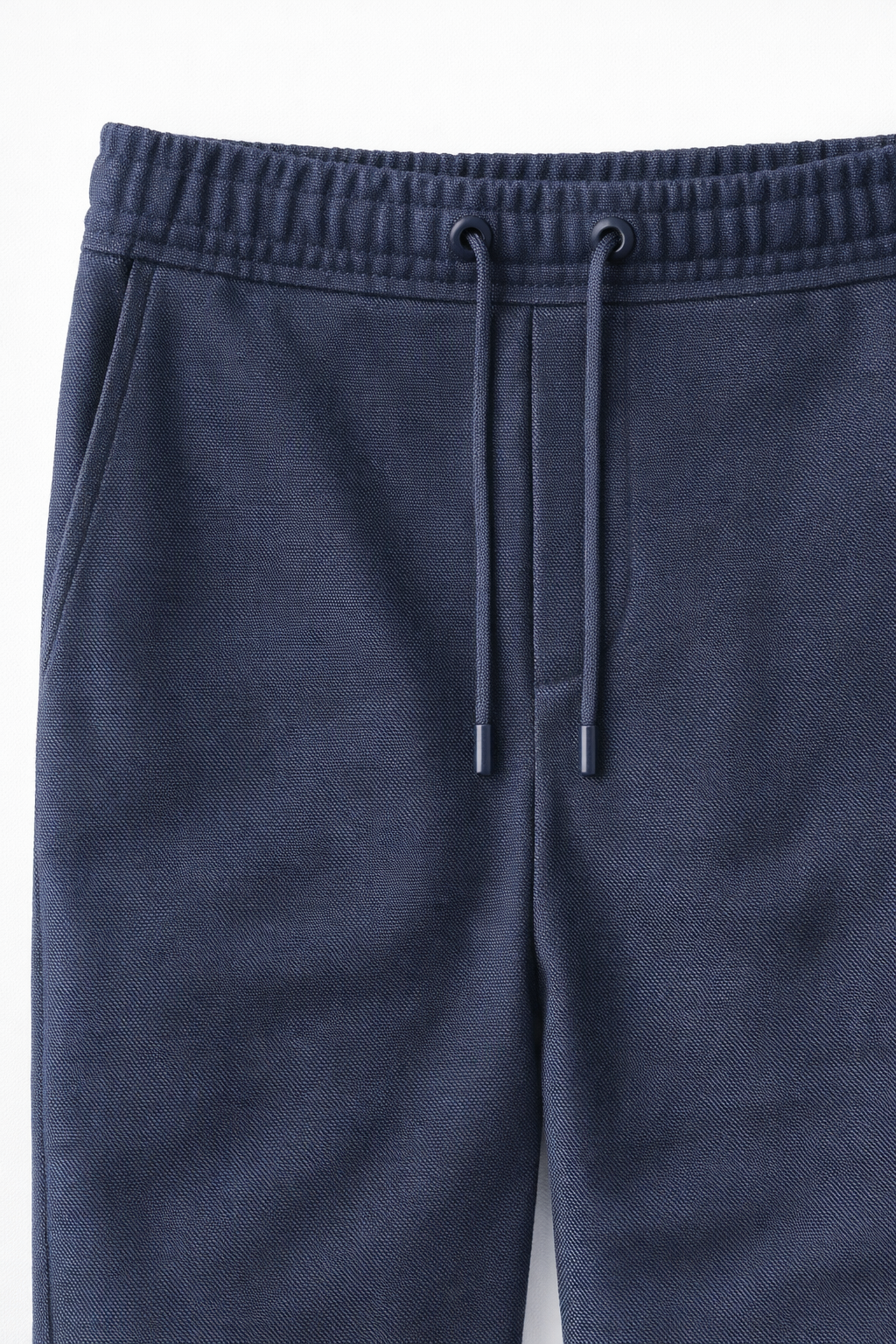 Pantalones Para Hombre Con Jareta y Pinzas Tejido G61401 Marino