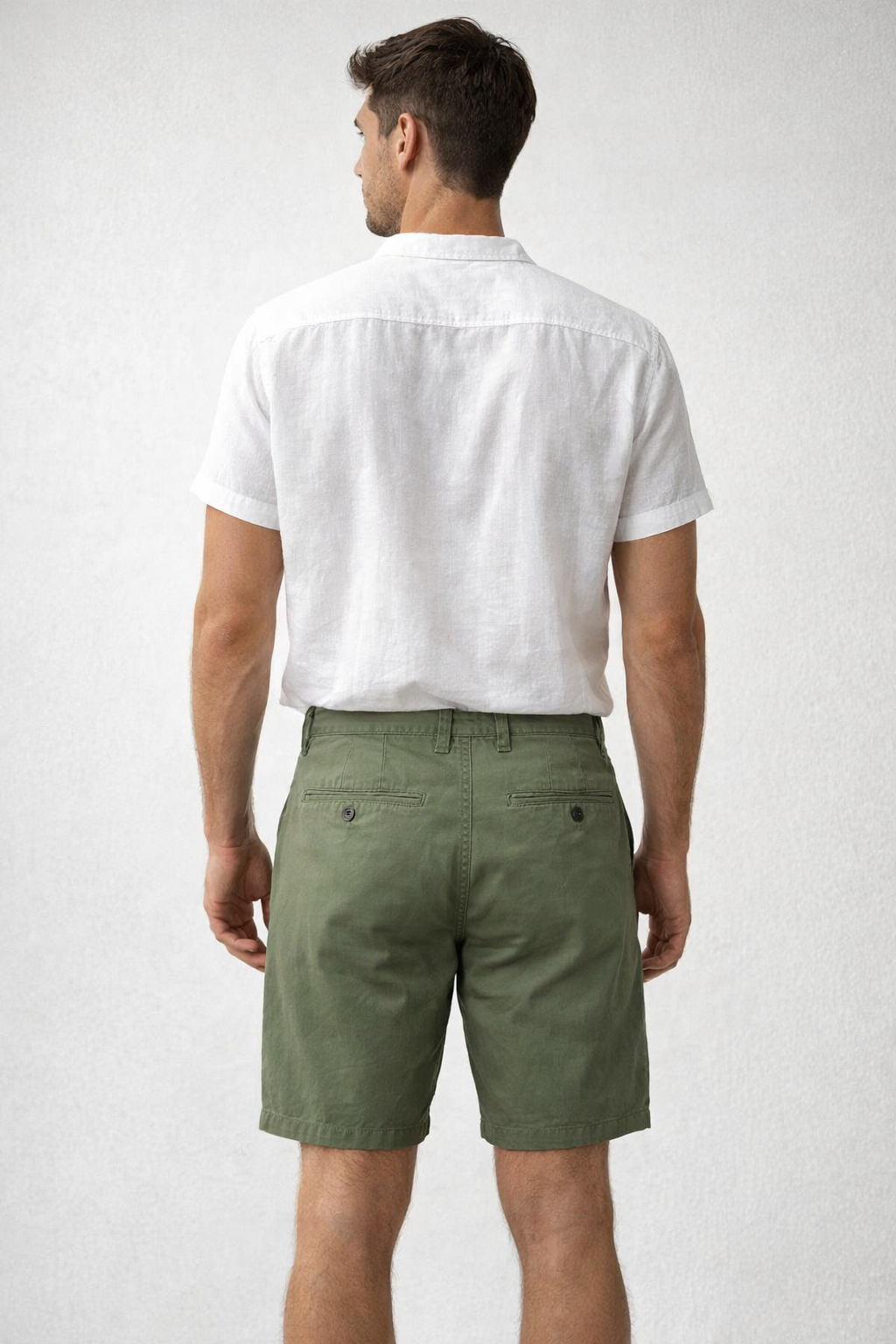 Bermudas Para Hombre De Gabardina Spandex Algodón GBRABSON Olivo