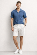 Bermudas Para Hombre Lino Ligero Para Verano G61453 Blanco