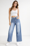 Jeans Para Mujer Básico Wide Leg Amplios V61107 Unico