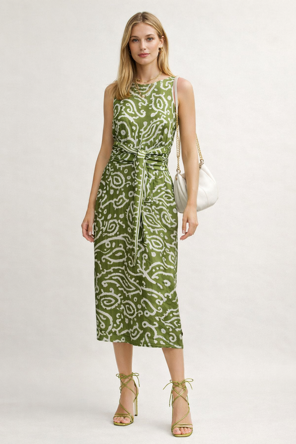 Vestidos Para Mujer Sin Mangas Con Nudo S61107 Unico