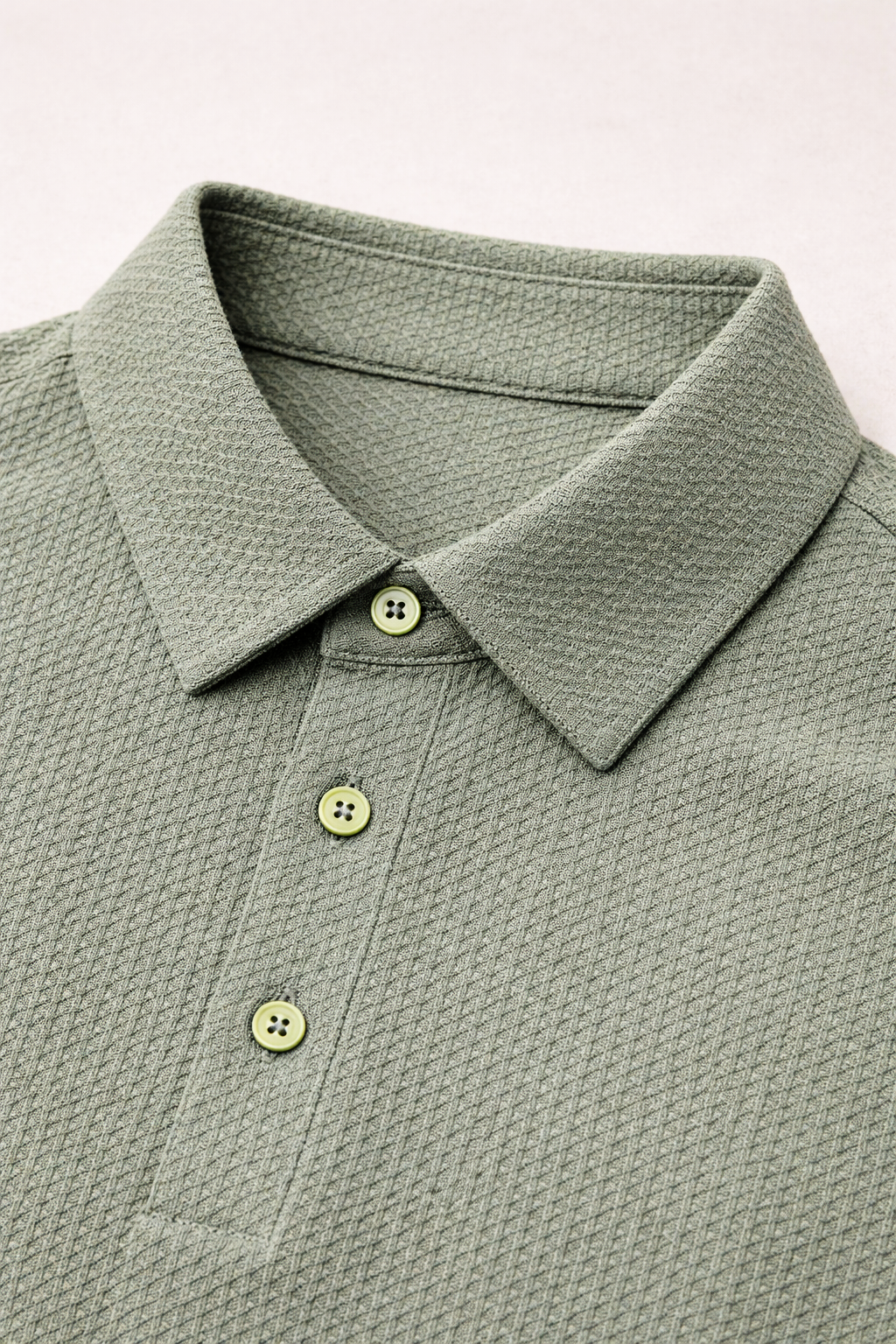 Playera Polo para Hombre Casual Jacquard Super Stretch Antiarrugas A61418 Verde