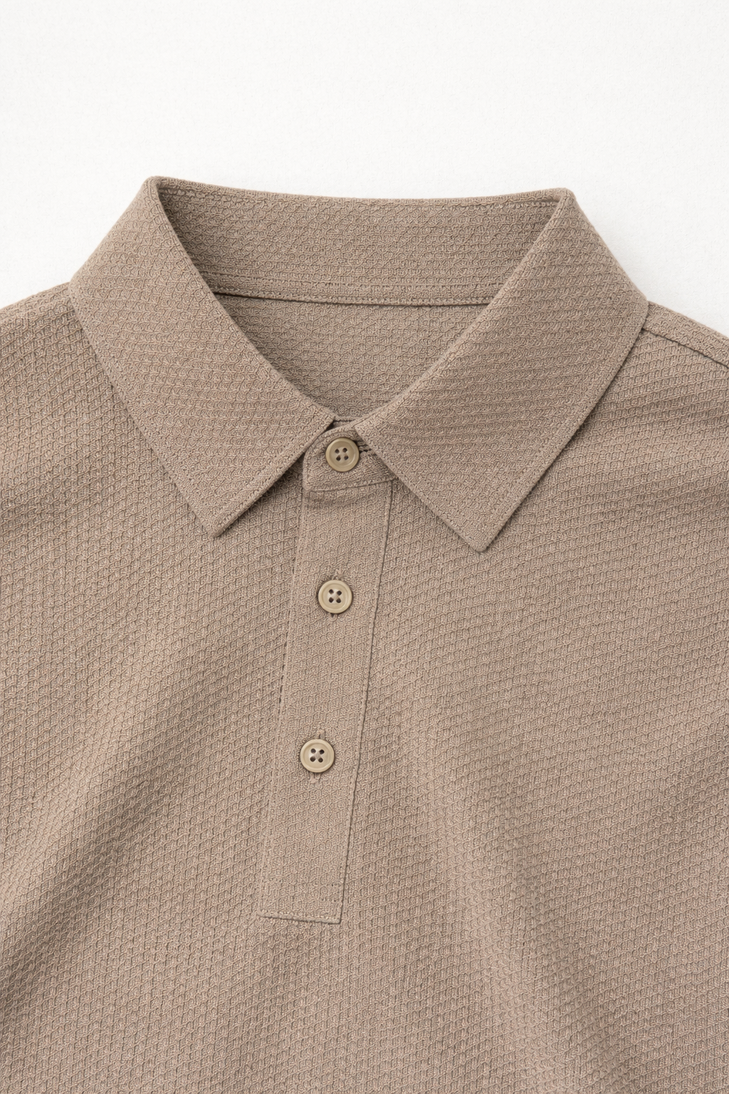 Playera Polo para Hombre Casual Jacquard Super Stretch Antiarrugas A61418 Beige