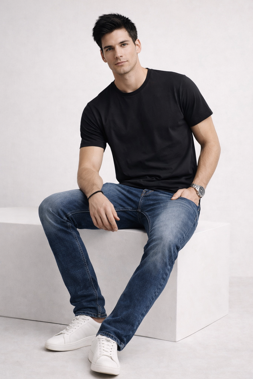Jeans Para Hombre Mezclilla Indigo Slim J61103 Azul